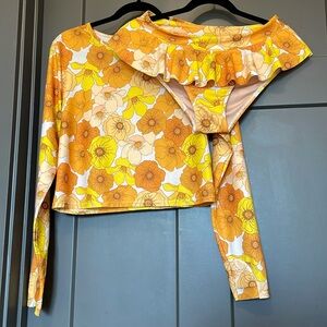 Mott50 Long Sleeve Rash Guard Top and Ruffle Bikini Bottom